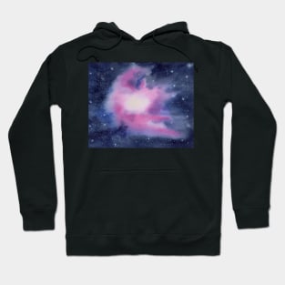 Galaxy with pink nebula Hoodie